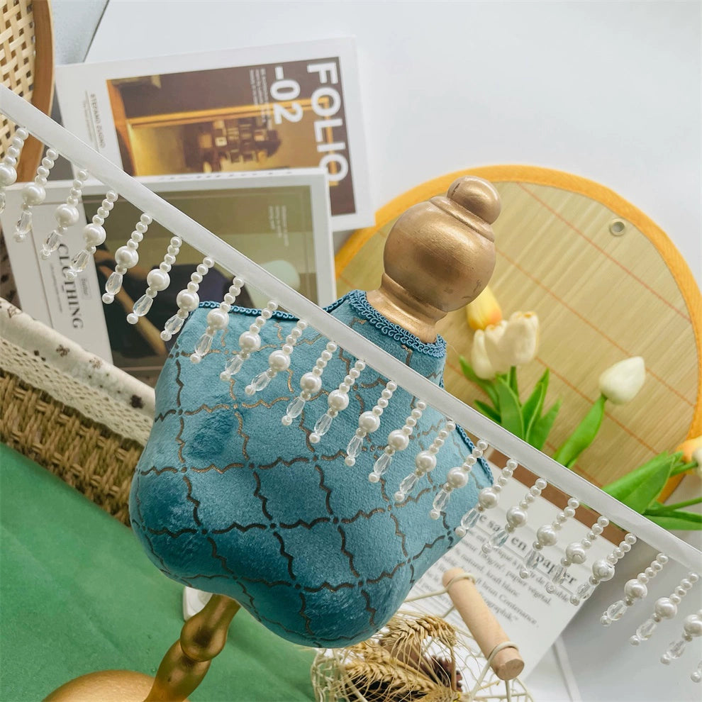 3692 borla colgante de perlas con cuentas, accesorios de encaje para lámpara de escritorio, encaje decorativo para ropa, cortina, encaje decorativo