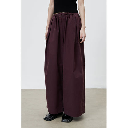 [Soda au raisin] Ensemble violet foncé CAREMIND, gilet sans manches, pantalon large à cordon réglable, ensemble deux pièces