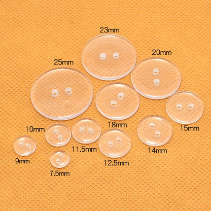 3398★  Button Button Resin Transparent Two Eyes Four Eyes Bread Shirt Sweater Collar Shirt Button Clothing Bottom Button Pad Button Small Button