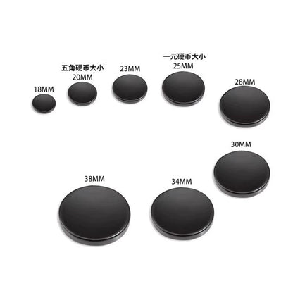 3454★ Botones redondos negros de alta gama para abrigo de cachemira, suéter, chaqueta de lana, ropa de mujer versátil, botones decorativos de resina