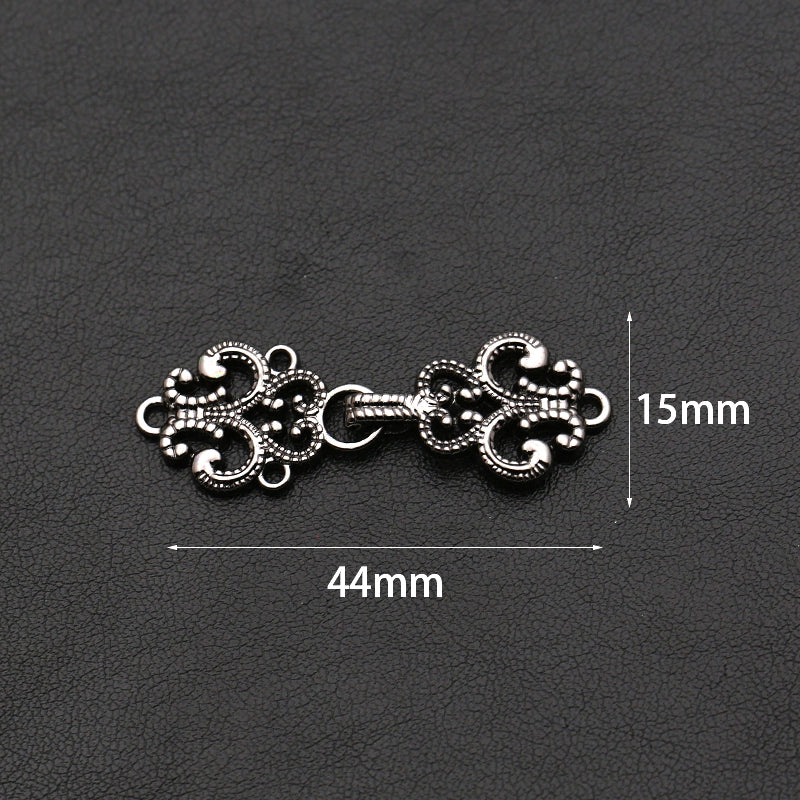 3501★ Hebilla antigua de metal para cheongsam Hanfu, hebilla antigua, hebilla de cuello con botón retro, accesorios para ropa