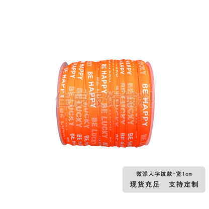 3875 Spot 1 cm tira de ribete con estampado de letras en espiga de colores para accesorios, correa de cuello trasero, tira lateral para ropa
