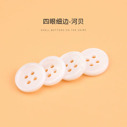 3310★  White shell buttons versatile exquisite high-end shirt POLO shirt buttons small buttons for men's and women's shirts and clothes