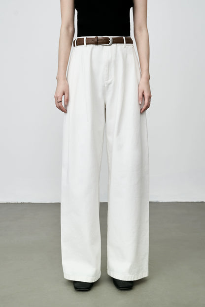 Pantalones vaqueros de pierna ancha y cintura alta CAREMIND para mujer 2024 nuevos pantalones ajustados rectos con forma de pera 