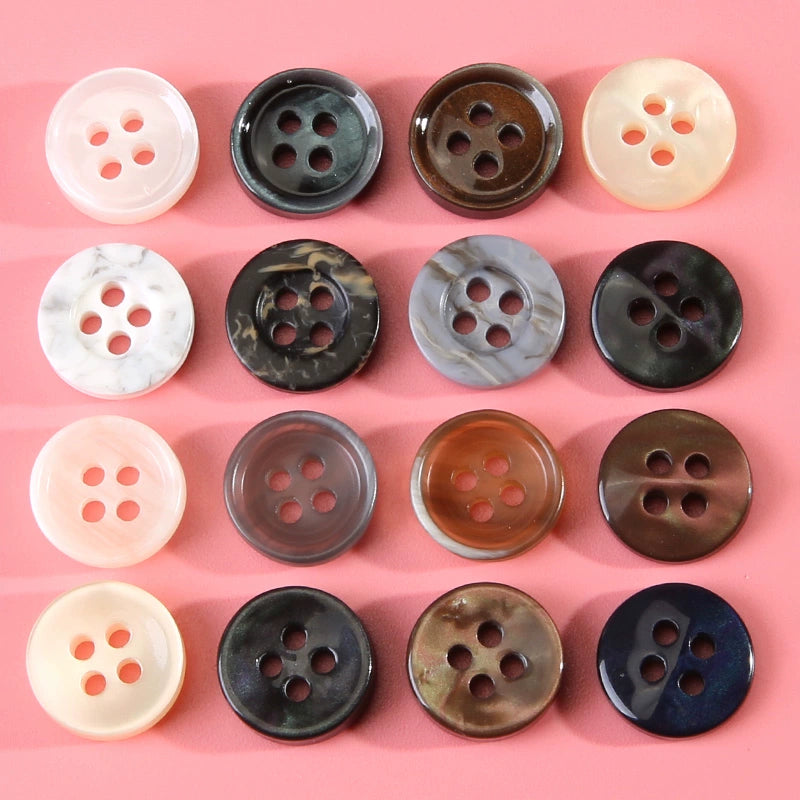 3338★  High-end button-up top women's shirt cardigan clothes round small buttons high-end versatile fashion decorative button accessories