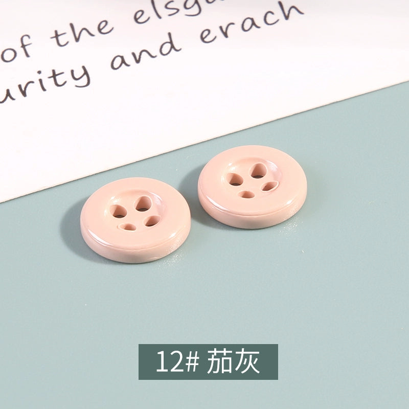 3337★  Four-eye round ceramic button men's and women's shirts cardigan cuffs neckline high-end buttons children's clothes button accessories