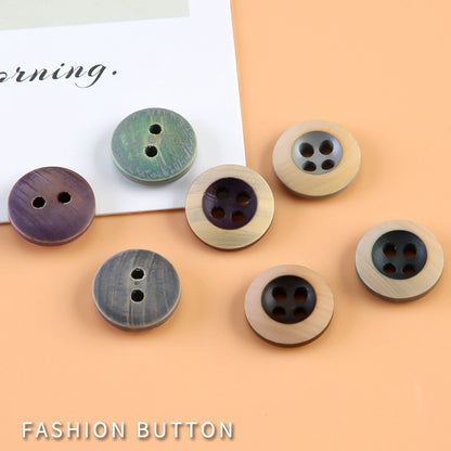 3329★  Fashion blouse buttons clothes cuffs small fragrant decorative buttons high-end cardigan sweater wooden round buttons
