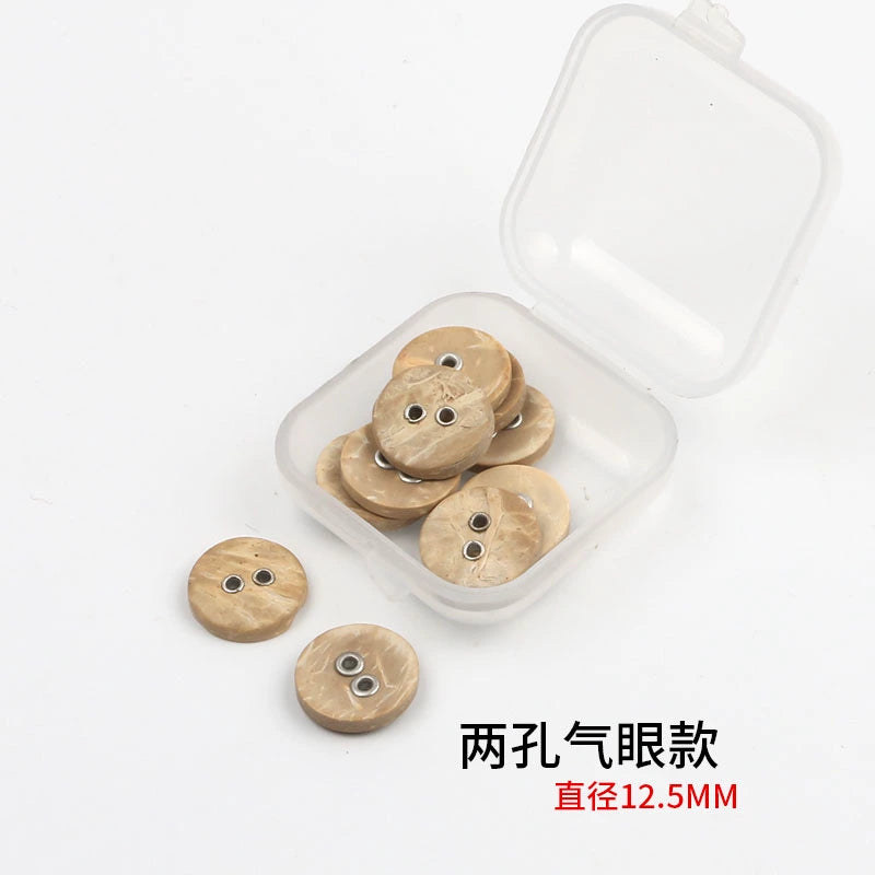 3352★  Coconut Round Shirt Button Women's Button Painted Shirt Small Button DIY Handmade Clothes Wooden Button Coconut Shell Wood