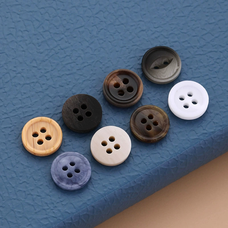 3353★  Shirt buttons white round clothes buttons resin matte shirt buttons men's and women's shirts pattern small buttons