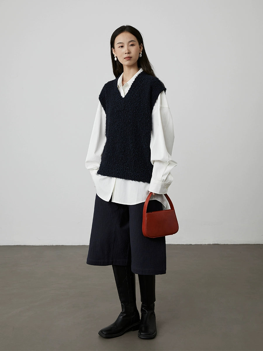 [white noise] CAREMIND casual silhouette shirt 2024 autumn new long-sleeved white shirt commuting wear