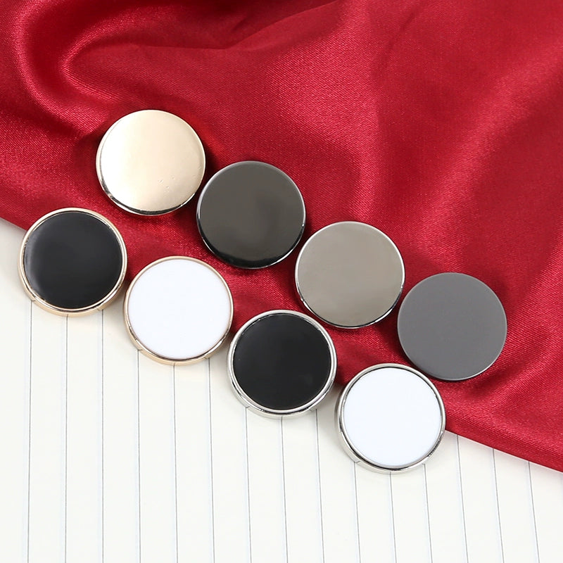 3375★  Metal flat buttons high-end suit buttons clothes top women's coat button shirt men's trench coat shirt round