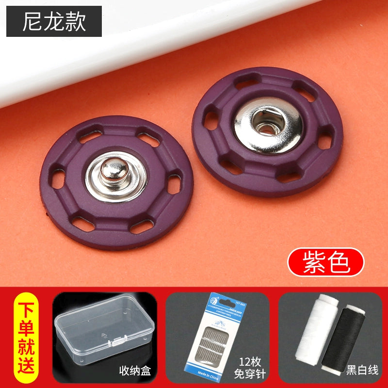 3468★ Botones ocultos de nailon para mujer, gabardina, abrigo, suéter, chaqueta, botones invisibles, ropa, botones para niños y madres.