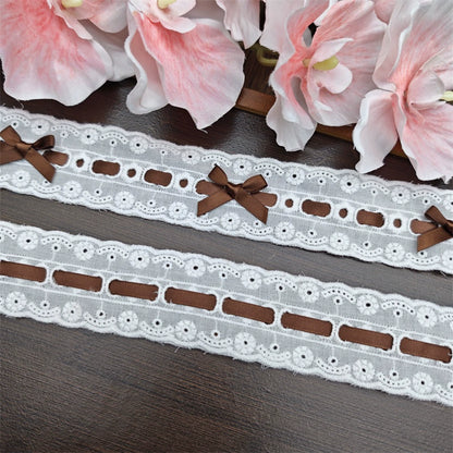 3552★ Ancho 4,5 cm Lazo multicolor Encaje Ropa Cinta Algodón Bordado Lolita Encaje DIY Accesorios hechos a mano