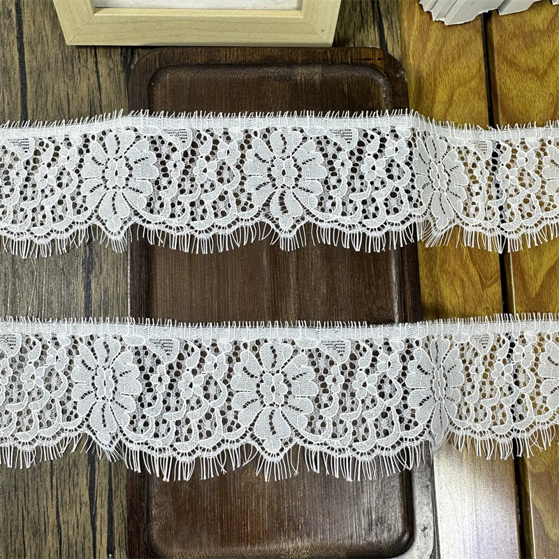 3756 Dentelle à cils unilatérale de haute qualité, col DIY, manches, matériau décoratif d'épissure, accessoires d'allongement de jupe de pantalon