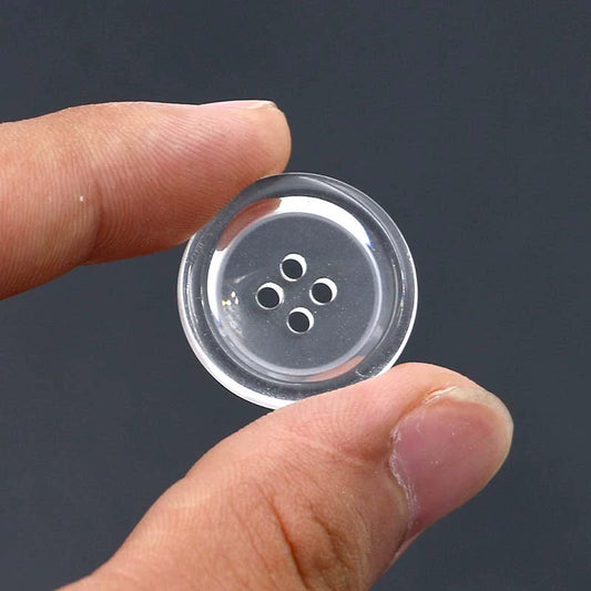 3333★  Four-eye thin-edged resin transparent button whole package, nurse uniform, white coat, commonly used shirt, cardigan, round button.