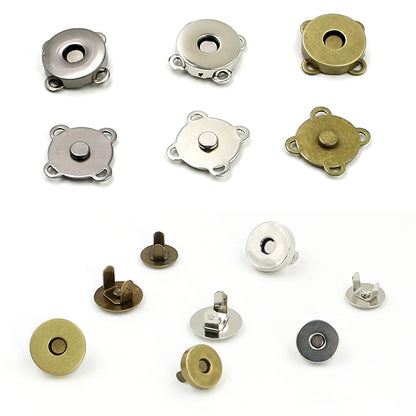 3473★ Hebilla magnética de metal Hebilla magnética Bolso con botón magnético fuerte sin costuras Hebilla de succión Abrigo Botón oculto Accesorios de billetera