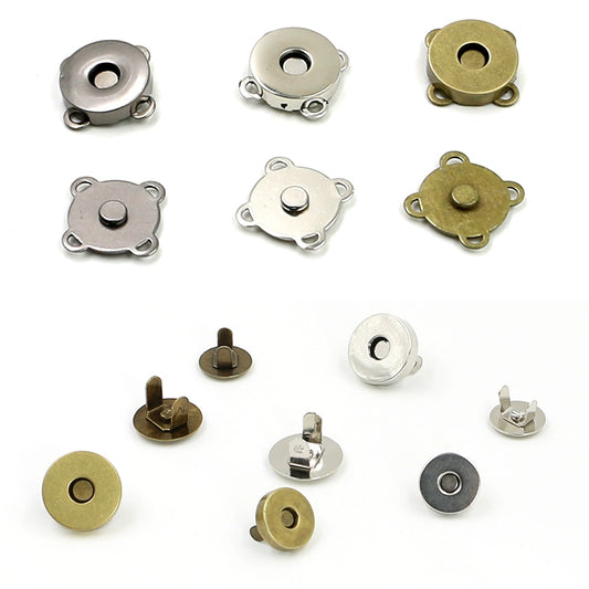 3473★ Hebilla magnética de metal Hebilla magnética Bolso con botón magnético fuerte sin costuras Hebilla de succión Abrigo Botón oculto Accesorios de billetera