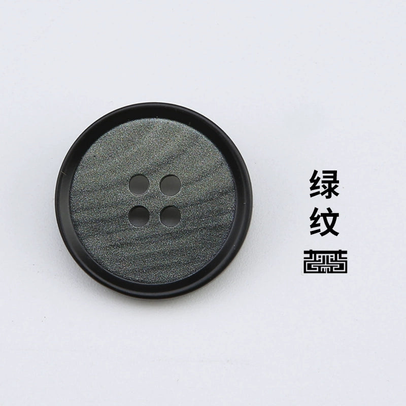 3439★ Abrigo de traje para mujer, botones decorativos de alta gama, botones redondos, ropa, chaqueta, suéter, traje, botones negros, botones de resina