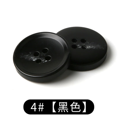 3447★  suit buttons round resin coat button trench coat jacket top versatile clothes white men's and women's black buttons