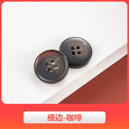 3442★ Botones de abrigo de lana, botones de gabardina, botones de pantalón de traje de hombre, botones redondos de resina semimate