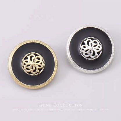 3256★  Coat buttons high-end clothes jacket sweater trench coat top metal buttons gold black round decorative accessories buttons