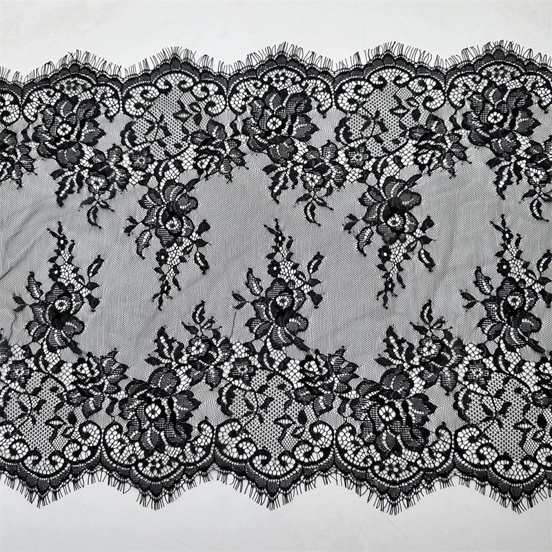 3772 Ancho 40CM Accesorios de encaje de pestañas DIY Ropa Falda Vestido de novia Mantel Bandera de mesa Tela decorativa