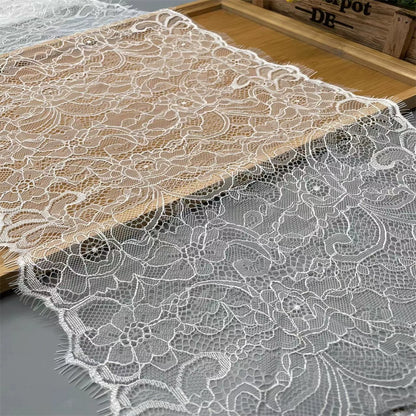 3751 Precio de tres metros, ancho 30 cm, suave y agradable para la piel, exquisitos accesorios de encaje de pestañas europeas, superficie de falda de ropa de bricolaje