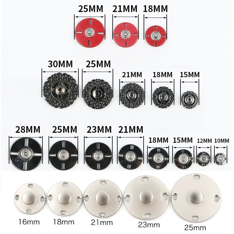 3474★ Botones finos ocultos de metal Botones pequeños de abrigo de visón de lana de cachemira para mujer Botones Botones invisibles de alta calidad Botones madre