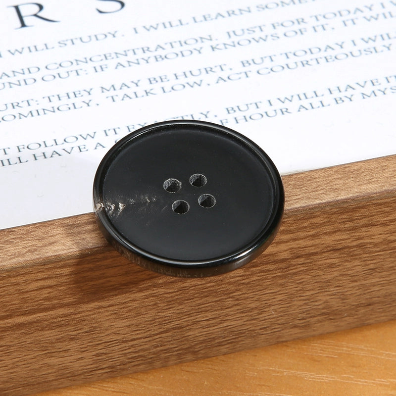 3463★ Botones de cuerno real para hombre, traje, chaqueta, pantalón, botones de alta gama, abrigo de cachemira para mujer, botones negros Daquan