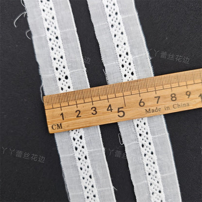 3798 Exquisita tela de algodón puro para parte inferior de la escalera, empalme de ropa, bordado decorativo de encaje, cinturón DIY, accesorios decorativos para ropa