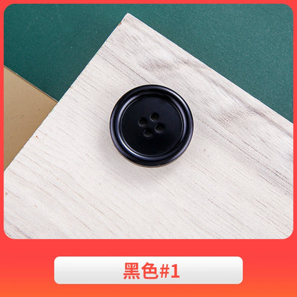 3444★ Gabardina negra con botones redondos para hombre, traje de pantalón, botones versátiles para mujer, ropa de traje