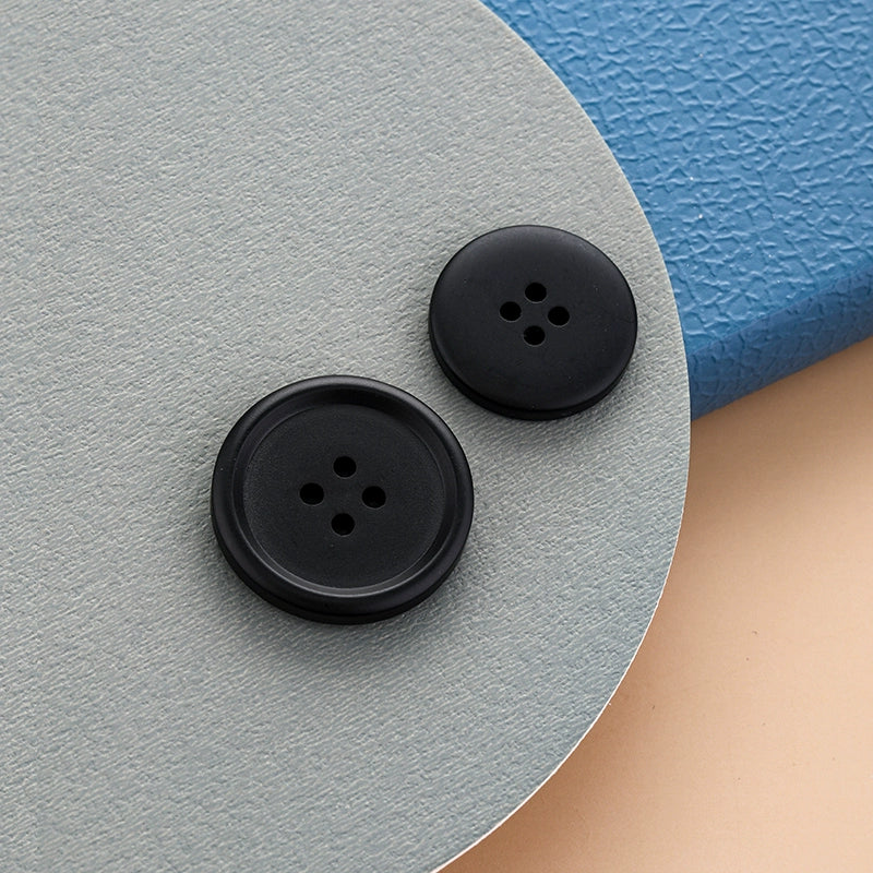 3459★  Black resin buttons men's suit jacket buttons top women's woolen coat trench coat pants versatile high-end buttons