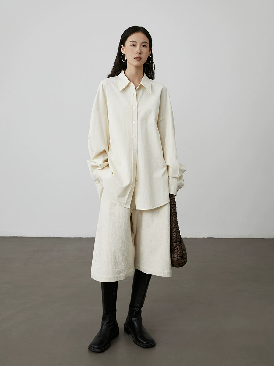 [Paso libre] Pantalones anchos de siete puntos de alta gama y estilo chic de CAREMIND, culottes de media pierna Yamamoto versátiles de estilo extranjero 