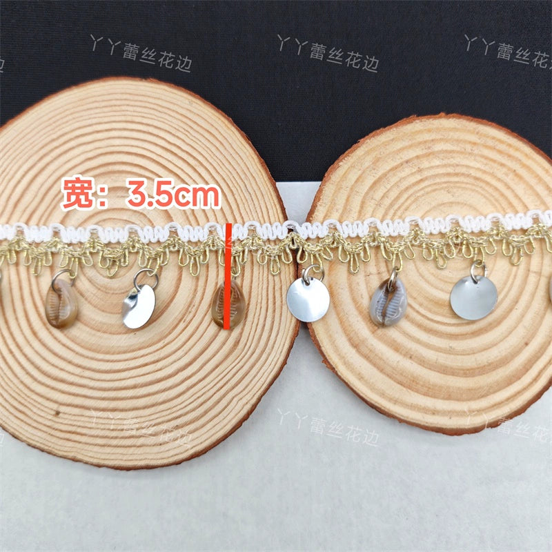 3705 Nuevos accesorios de ropa hechos a mano con cuentas de encaje de imitación de concha colgante joyería DIY Xiaoxiangfeng ropa Hanfu accesorios