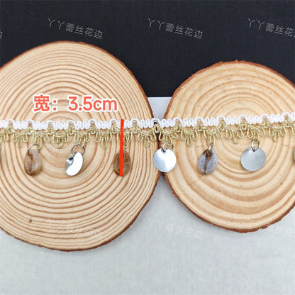 3705 Nuevos accesorios de ropa hechos a mano con cuentas de encaje de imitación de concha colgante joyería DIY Xiaoxiangfeng ropa Hanfu accesorios