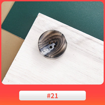 3443★ Botón redondo de resina versátil, botón de abrigo de lana, botón de gabardina para mujer, botón de pantalón de traje para hombre