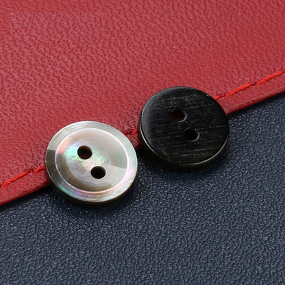 3347★  Shirt buttons women's and men's chiffon shirt buttons clothes versatile round shell buttons four-eye black and white cardigan small