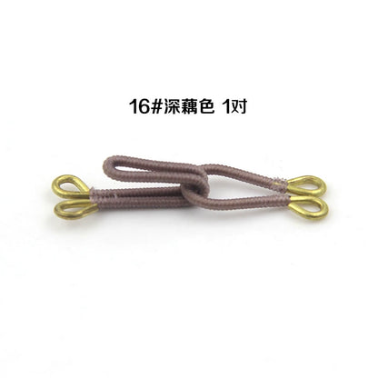 3513★ Accesorios de ropa, par de ganchos para abrigos, tela revestida de latón, botón de estilo, botón de gancho oscuro, botón de gancho manual, botón de ajuste invisible