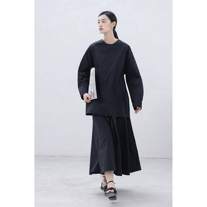 [Oferta por tiempo limitado] Conjunto de camisa de viento frío y oscuro Yamamoto de CAREMIND para mujer + falda que cubre las caderas con un personaje 