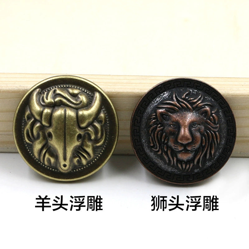 3437★ Botones metálicos retro británicos, botones de traje, botones decorativos para abrigos, chaquetas, gabardinas, accesorios de ropa, botones dorados