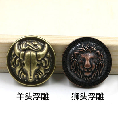 3437★ Botones metálicos retro británicos, botones de traje, botones decorativos para abrigos, chaquetas, gabardinas, accesorios de ropa, botones dorados