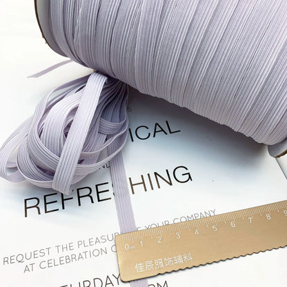 3867 3 mm 5 mm 6 mm 9 mm negro y blanco delgado plano estrecho alto elástico caballo banda elástica puños cintura banda de goma hebilla cuerda accesorios