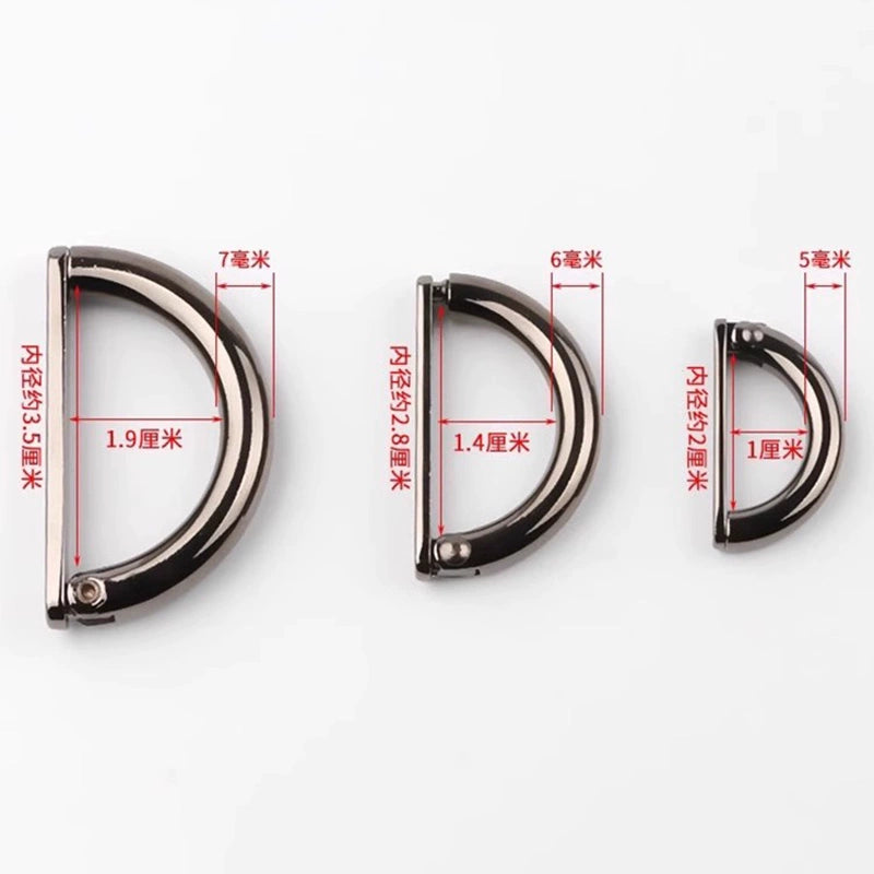 3531★ Botón de metal Hebilla de cinturón de metal Hebilla en D Correa de equipaje Zapatos Botón de ajuste Suéter Abrigo Botón de cortavientos