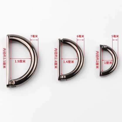 3531★ Botón de metal Hebilla de cinturón de metal Hebilla en D Correa de equipaje Zapatos Botón de ajuste Suéter Abrigo Botón de cortavientos