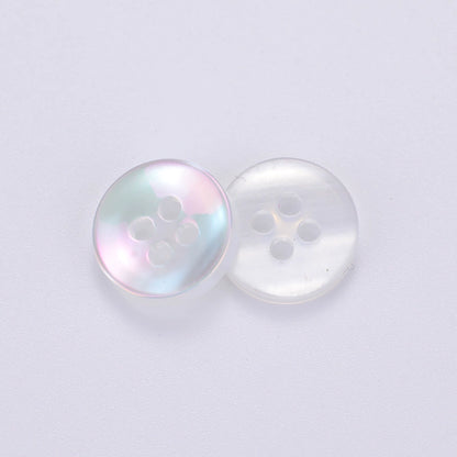 3349★  Versatile black and white men's short-sleeved t-shirt polol shirt round small button shirt buttons women's chiffon shirt buttons