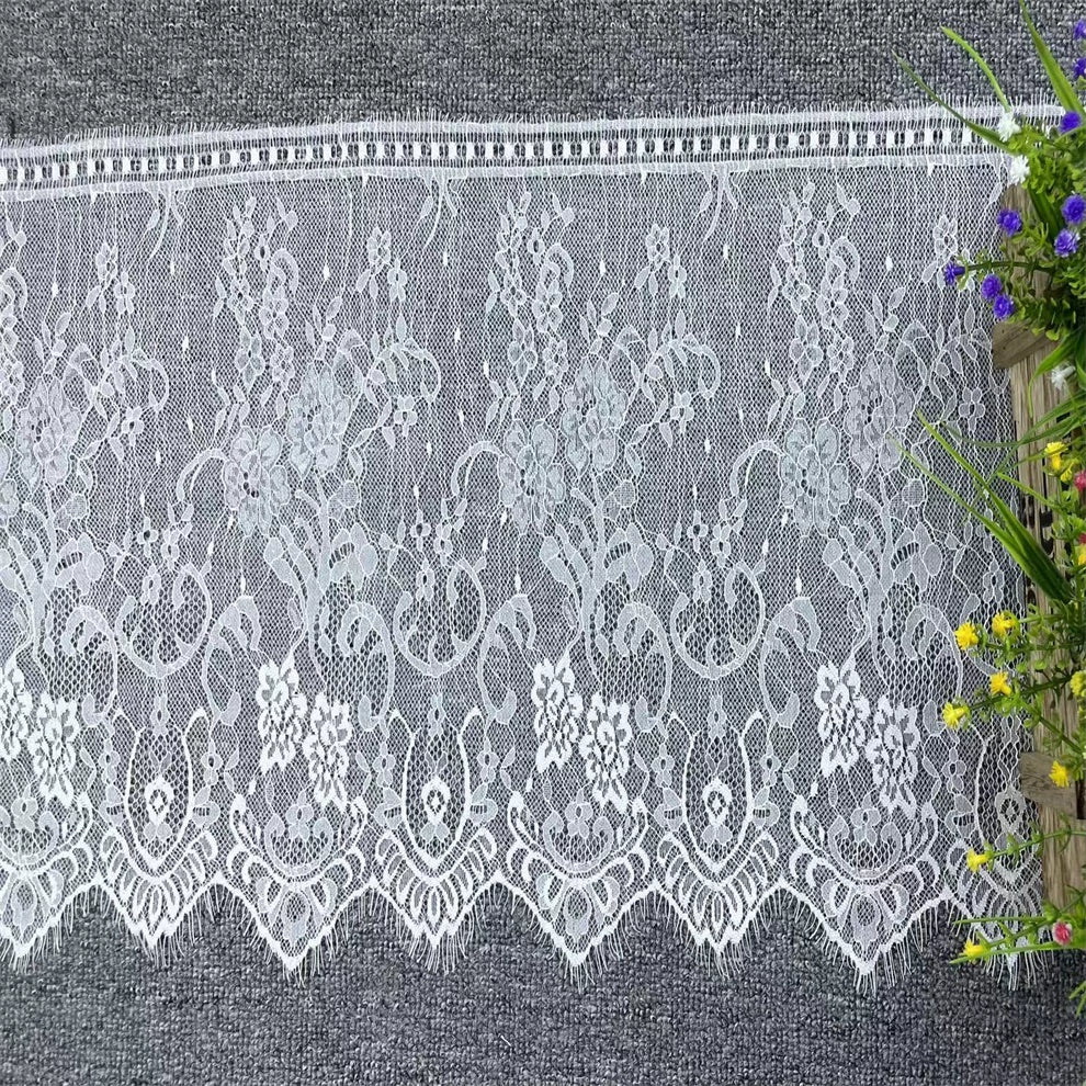 3749 ancho 35 cm, encaje de pestañas unilateral de alta calidad, vestido alargado empalme velo de novia accesorios de ropa