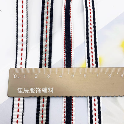 3855  Spot 1cm color jump point jacquard webbing edge pressing strip clothing side strip piping strip home textile decorative ribbon