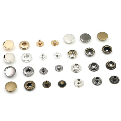 3407★  Denim jacket four-in-one button, button nailing tool, metal hidden button, invisible snap button for clothes, sub-mother button, snap button.