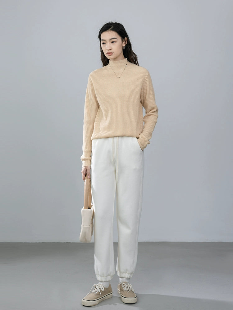 [Offre spéciale à durée limitée] Pantalon de survêtement simple et décontracté 100 % coton avec cordon de serrage pour femme, nouveau design original d'automne
