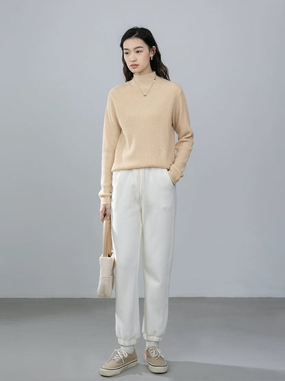 [Offre spéciale à durée limitée] Pantalon de survêtement simple et décontracté 100 % coton avec cordon de serrage pour femme, nouveau design original d'automne